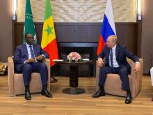 الرئيسان السنغالي ماكي صال والروس فلاديمير بوتين