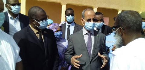 وزير التهذيب الوطني والتكوين والإصلاح محمد ماء العينين ولد أبيه خلال جدولته اليوم