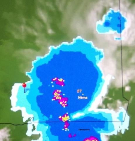 انتشار السحب الساعة 03:35 فجر اليوم