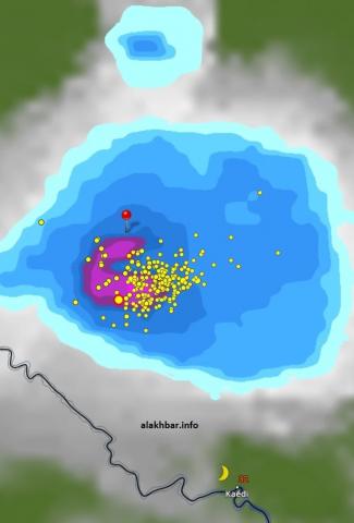 وابتداء من مساء الخميس ليلة الجمعة يتوقع بحول الله تعالى أن تعرف الحدود الموريتانية السنغالية انتشار سحب ماطرة من متوسطة إلى غزيرة، وأن تتحرك باتجاه ولايتي كوركل وكيدي ماغا، وجنوب غرب العصابة، وأقصى جنوب البراكنة بحول الله تعالى.