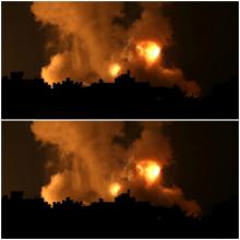 غارة إسرائيلية على جنوبي قطاع غزة (رويترز)